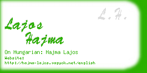 lajos hajma business card